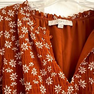 Loft midi floral dress